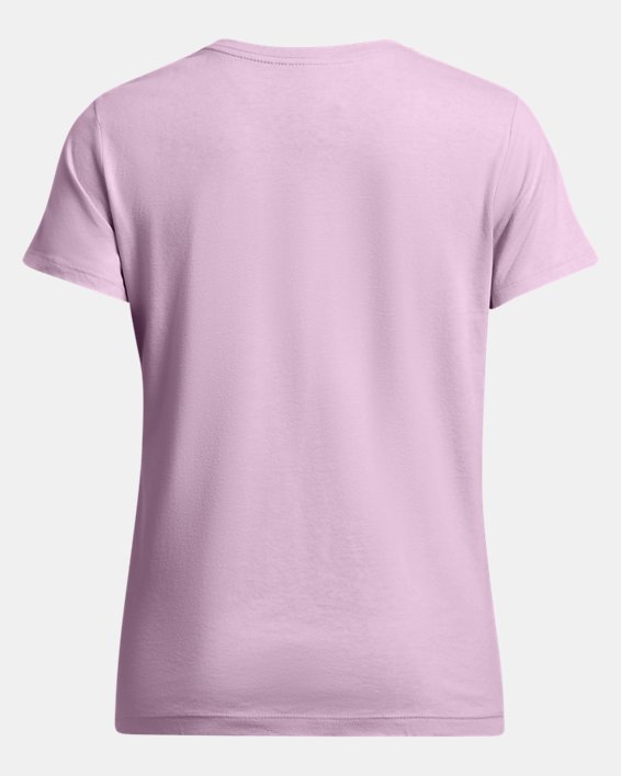 女士UA Sportstyle Graphic短袖T恤 in Purple image number 3